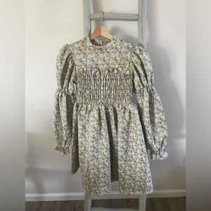 Shirred floral dress